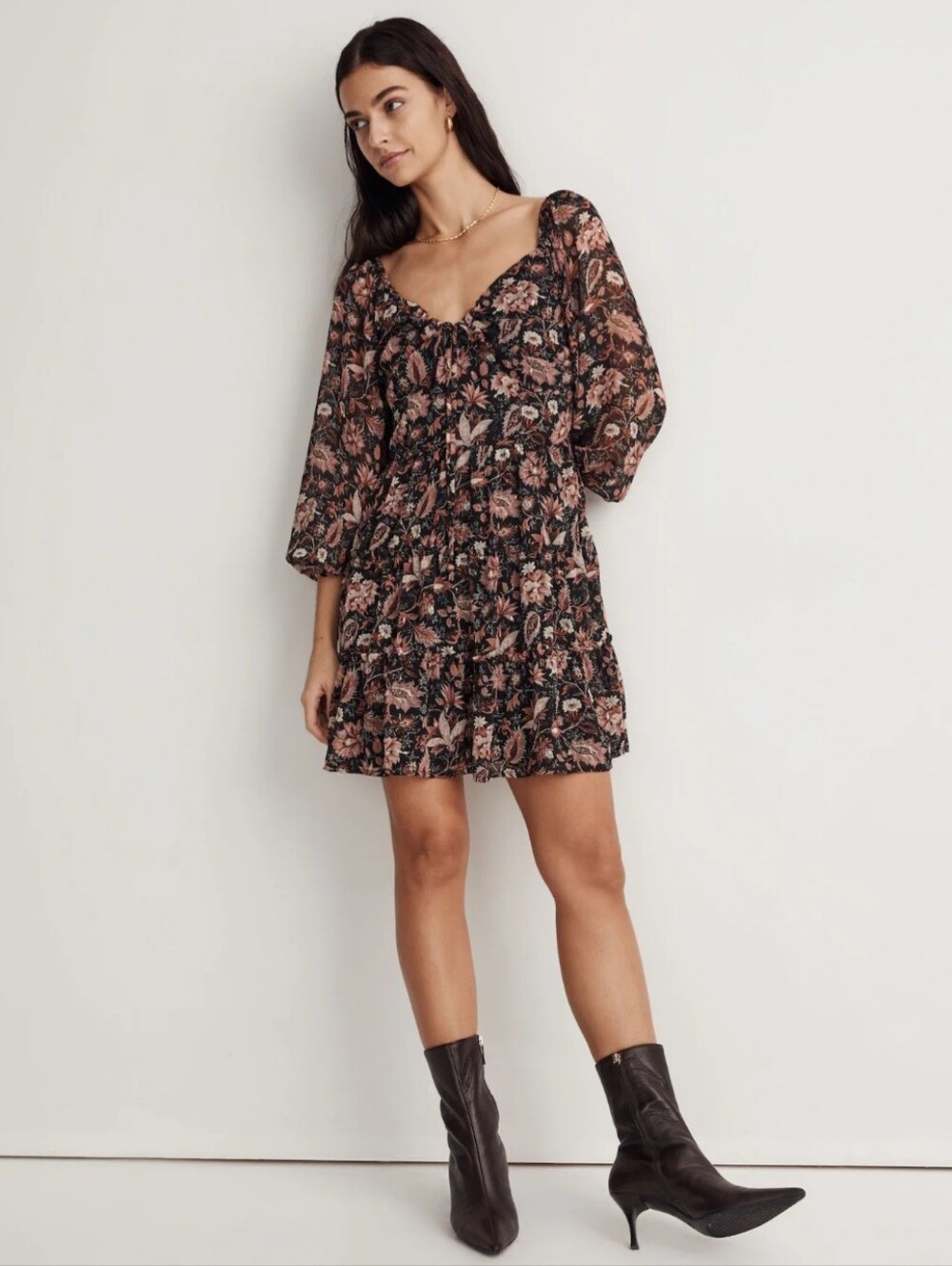 Madewell Amalia Tiered Mini Dress Sz. 8 $148.00